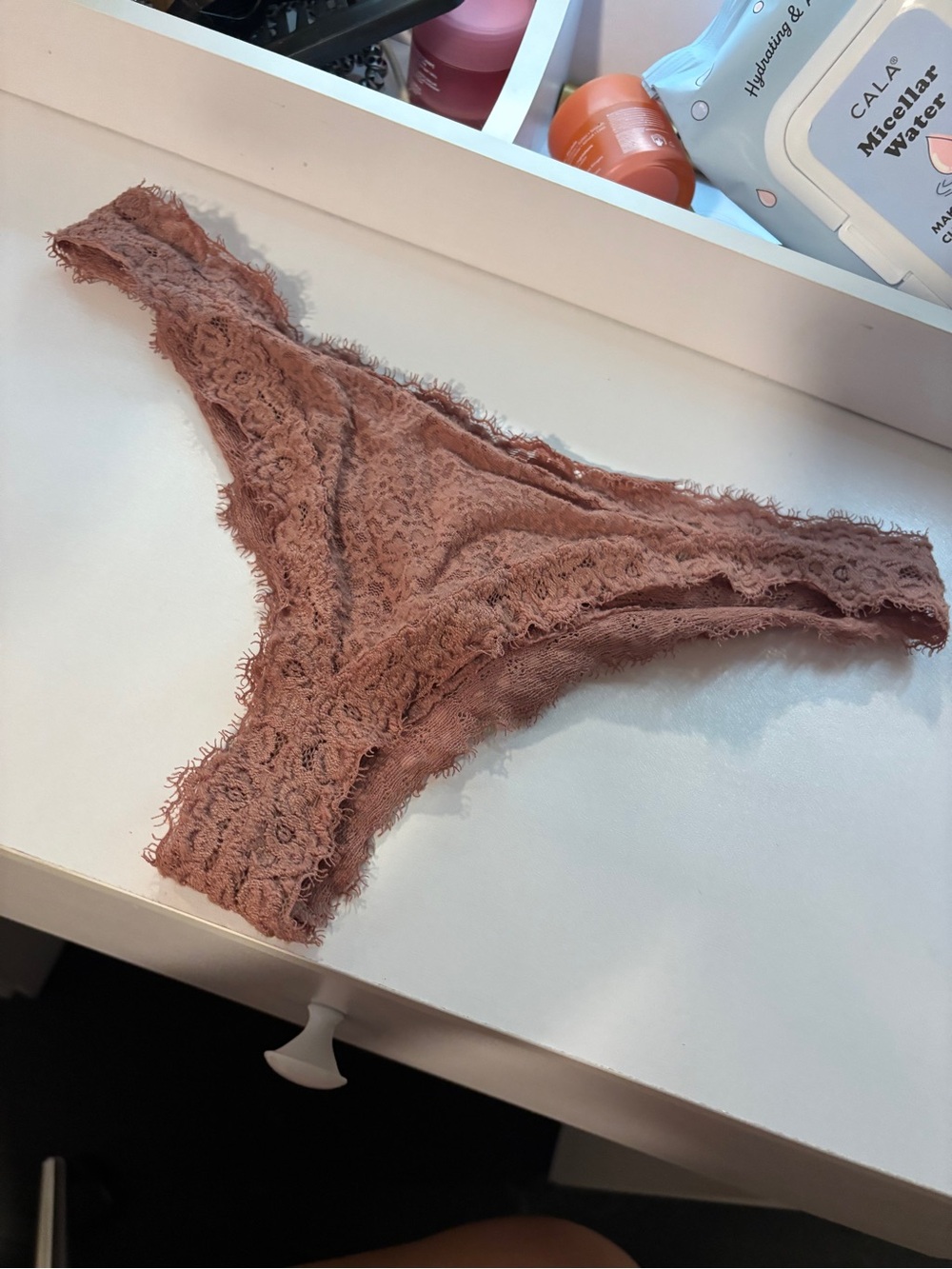 Victoria's Secret Lace Thong - Dusty Rose Pink